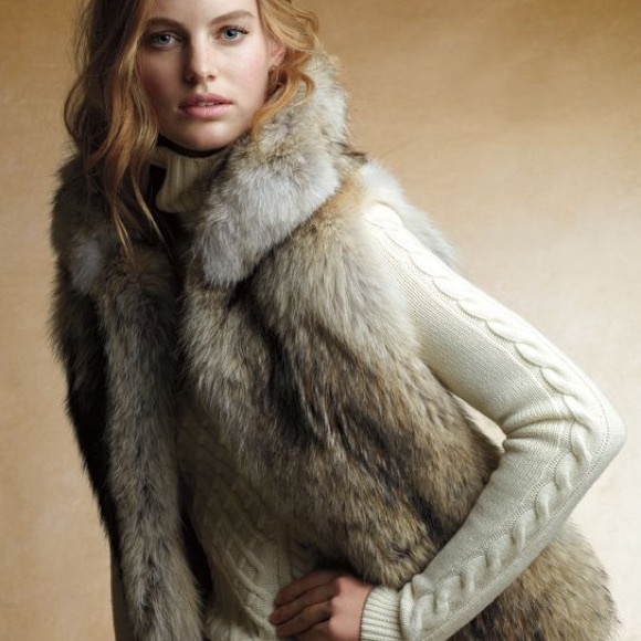 Michael Kors Jackets & Blazers - Michael Kors Faux Coyote Vest. MK Fur Vest Belted.